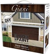 walnut wood finish garage door paint kit: achieve a stunning black walnut look! логотип