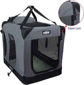 img 3 attached to EliteField Folding Soft Dog Crate - 3-Door Design (Includes 2 Year Warranty) - Suitable for Indoor & Outdoor Use - Various Sizes and Colors Available