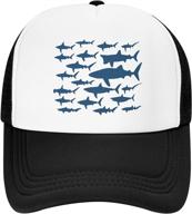 🦈 stylish and adjustable waldeal boys' shark trucker hats – perfect floral sea fish mesh kids' ball caps logo