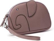 кожаный кошелек yaluxe wristlet elephant логотип