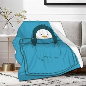 img 4 attached to Penguin Blanket Outdoor Blankets Sleeping