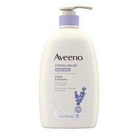 img 4 attached to 🛁 Aveeno Средство для душа для снятия стресса: Успокаивающий овсяный лаванда шалфей и иланг-иланг эфирные масла - Гипоаллергенный, без красителей и без мыла, успокаивающее средство для душа для чувствительной кожи - 33 жидк. унц. (Упаковка из 1)