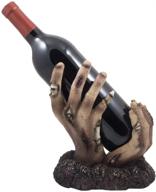 🧟 zombie rising resurrected wine bottle holder sculpture – ideal for scary halloween party decorations, spooky gothic home decor, tabletop wine racks & display stands, perfect for undead enthusiasts логотип