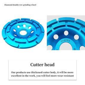 img 2 attached to HISPED 4.5-Inch Double Row Diamond Grinding Wheel - Ideal for Concrete and Stone Grinding