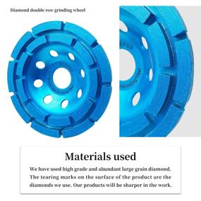 img 1 attached to HISPED 4.5-Inch Double Row Diamond Grinding Wheel - Ideal for Concrete and Stone Grinding