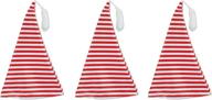 🎩 ночные колпаки beistle 20818, набор из 3 штук (красно-белые), универсальный размер логотип