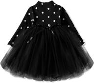 👗 stylish nnjxd toddler girl polka dotted multilayer ruffled long sleeve tutu party dresses logo