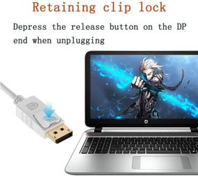 img 2 attached to 🔌 Адаптер DisplayPort на HDMI DEORNA 4K - преобразователь мужской на женский для Dell, HP, Lenovo и других - Вставить и работать (2 шт. белые)