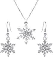 колье-серьги brilove snowflake серебряный оттенок логотип