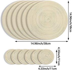 img 3 attached to 🍽️ Braided Dining Placemats Coasters: Stylish and Functional Tabletop Protection