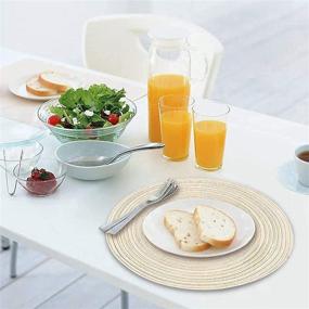 img 2 attached to 🍽️ Braided Dining Placemats Coasters: Stylish and Functional Tabletop Protection