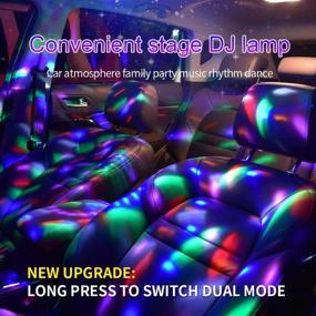 img 3 attached to 🚗 Miuko Portable Car Decoration Light - Mini Disco Lamp: Sound Activated, Multi-Color, Battery Operated for Car Party, KTV, Bar, Stage, Birthday, Wedding, Club, Show