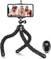 versatile phone tripod: flexible, portable and adjustable with wireless remote - compatible with iphone/android samsung, cell phone dslr & gopro - mini camera tripod stand logo