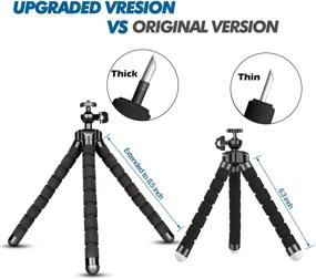img 2 attached to Versatile Phone Tripod: Flexible, Portable and Adjustable with Wireless Remote - Compatible with iPhone/Android Samsung, Cell Phone DSLR & GoPro - Mini Camera Tripod Stand