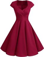 👗 bbonlinedress short retro vintage 1950s cocktail party swing dresses for women logo