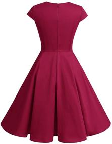 img 2 attached to 👗 Bbonlinedress Short Retro Vintage 1950s Cocktail Party Swing Dresses for Women