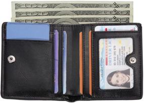 img 3 attached to 👛 Women's Leather Compact Bifold Organizer Wallet – Handbag and Wallet Combo