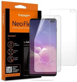 img 4 attached to 📱 Spigen NeoFlex Защитная пленка TPU для экрана: Улучшенная защита для Samsung Galaxy S10 Plus (2019) (2 штуки)