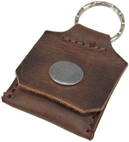 img 2 attached to 🎮 Handmade Rustic Leather Switch Cartridge Game Keychain/SD Card/Guitar Pick Holder by Hide & Drink - Bourbon Brown
