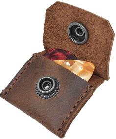 img 3 attached to 🎮 Handmade Rustic Leather Switch Cartridge Game Keychain/SD Card/Guitar Pick Holder by Hide & Drink - Bourbon Brown