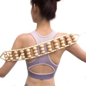 img 3 attached to 🌳 Ultimate Wood Back Massage Roller Rope: Cellulite Massage Tools for Neck, Leg, and Back Pain Relief