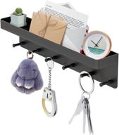 🔑 innovative bheadcat multi-functional key holders: stylish wall mounted key hooks with storage shelf, drill-free and decorative for bedroom and living room логотип