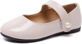 img 4 attached to FUNKYMONKEY Toddler Little Casual Ballet Girls' Shoes for Flats