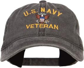 img 4 attached to 🧢 e4Hats.com - Officially Licensed Embroidered Washed Cap for US Navy Veterans