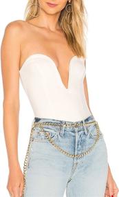 img 2 attached to 👗 May&amp;Maya Plunge Neck Strapless Women's Bodysuit - Enhanced for SEO