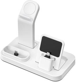 img 3 attached to Tinetton 3 In 1 Charging Station Compatible With Apple Watch IPhone AirPods With 10W Adapter