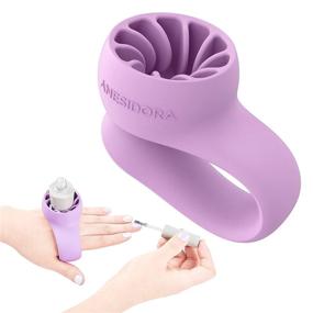 img 4 attached to 💅 Efficient Nail Polish Holder - No-Spill Bottle Stand - Handy Silicone Fingernail Polishing Tool - Enhance your Manicure and Pedicure with Nail Art Accessories (Lilac)