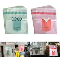 🚗 convenient portable car trash bag & sticky waste bags - 30 pcs, 2 colors (pink+green) logo