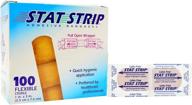 🩹 high-quality stat strip adhesive bandages: 100 flexible latex free 1x3 inch - trusted protection for wounds логотип