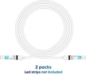 img 2 attached to 💡 Комплект из 2-х RGB-удлинителей (6,5 футов/2 м), набор из 4-х проводов-переключателей с 4-мя мужскими штырьковыми разъемами - совместим с 5050 3528 RGB-светодиодной лентой
