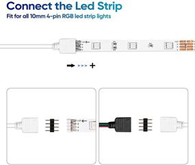 img 1 attached to 💡 Комплект из 2-х RGB-удлинителей (6,5 футов/2 м), набор из 4-х проводов-переключателей с 4-мя мужскими штырьковыми разъемами - совместим с 5050 3528 RGB-светодиодной лентой