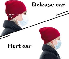 img 2 attached to 🧢 Knit Beanie Cap for Men Women: Soft, Warm, and Convenient Hat with 4 Extra Buttons for Face Mask Attachment