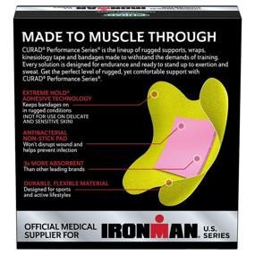 img 2 attached to 🏃 Curad CURIM5022 Performance Series Ironman Knee and Elbow Antibacterial Bandages - Extreme Hold Technology, Fabric, 10 Count (Pack of 3)