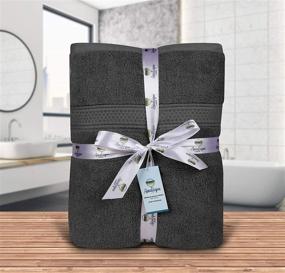 img 2 attached to Asiatique Linen – High-Quality 8 Piece Dark Grey Bath Towels Set – 100% Ring Spun Cotton 650 GSM Towels for Bathroom – 2 Bath Towels, 2 Hand Towels, and 4 Washcloths – Perfect for Home, Spa & Hotel