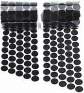 🔘 strong self adhesive dots: 400pcs 0.59 inch sticky hook nylon coins for classroom, office, home (black) logo