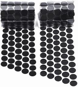 img 4 attached to 🔘 Strong Self Adhesive Dots: 400pcs 0.59 inch Sticky Hook Nylon Coins for Classroom, Office, Home (Black)