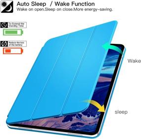 img 1 attached to 🔷 ZtotopCases Magnetic iPad Pro 12.9 Case 2021 - Ultra Slim Trifold Stand, Strong Magnetic Back, Auto Wake/Sleep, Blue