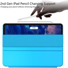 img 2 attached to 🔷 ZtotopCases Magnetic iPad Pro 12.9 Case 2021 - Ultra Slim Trifold Stand, Strong Magnetic Back, Auto Wake/Sleep, Blue