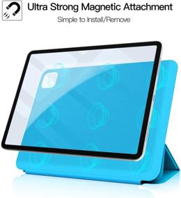 img 3 attached to 🔷 ZtotopCases Magnetic iPad Pro 12.9 Case 2021 - Ultra Slim Trifold Stand, Strong Magnetic Back, Auto Wake/Sleep, Blue