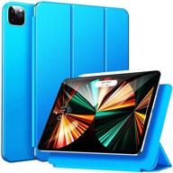 🔷 ztotopcases magnetic ipad pro 12.9 case 2021 - ultra slim trifold stand, strong magnetic back, auto wake/sleep, blue logo