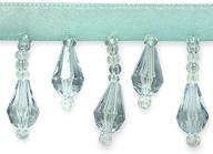 💙 expo international joanne light blue beaded teardrop fringe trim embellishment - 10-yard length logo