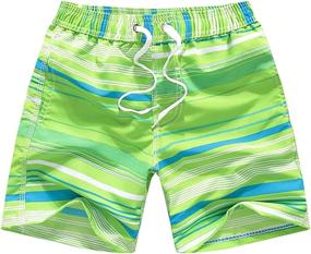 img 4 attached to 🩲 HZYBABY Boys' Clothing Drawstring Trunks Swimsuit with Reflective Design - Available at Swim