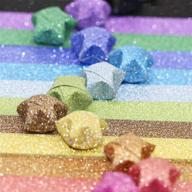 🌟 yeooyoor origami stars papers diy paper kit - 360 sheets, 18 colors (including glitter origami stars) logo