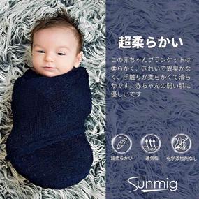 img 3 attached to 📷 Sunmig Newborn Baby Stretch Wrap Photo Props in Navy: Ideal for Baby Photography