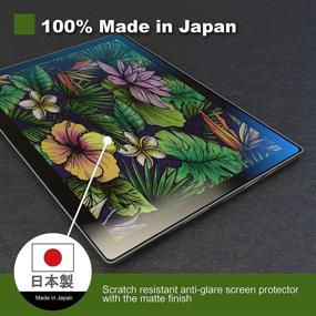 img 1 attached to 📱 Premium Anti Glare Paper Texture Screen Protector for iPad Pro 12.9 2020/2018 - Apple Pencil Compatible | Scratch Resistant | Made in Japan