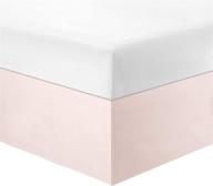 🛏️ winlife розовая юбка-подстёжка для кровати queen - вельветовая пыль, 14-дюймовый складчатый микрофибровый борт логотип